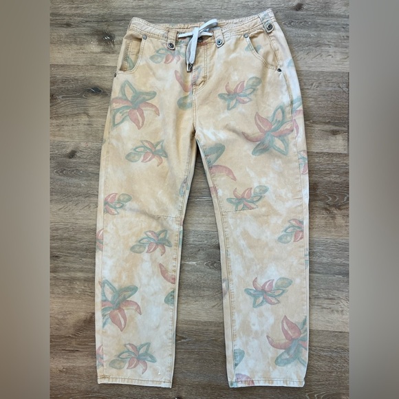 One Teaspoon tropical Safari Pants, size 30 drawstring waist, tapered leg - Picture 5 of 9